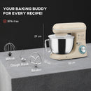 HOMCOM Electric Stand Mixer, 4.5L Food Mixer with Dough Hook, Whisk