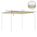 Outsunny Pergola Shade Cover Replacement Canopy For Pergola, Beige