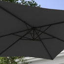 Outsunny 3 m Cantilever Parasol with Cross Base, Crank Handle, 6 Ribs