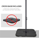 Outsunny 3 m Cantilever Parasol with Cross Base, Crank Handle, 6 Ribs