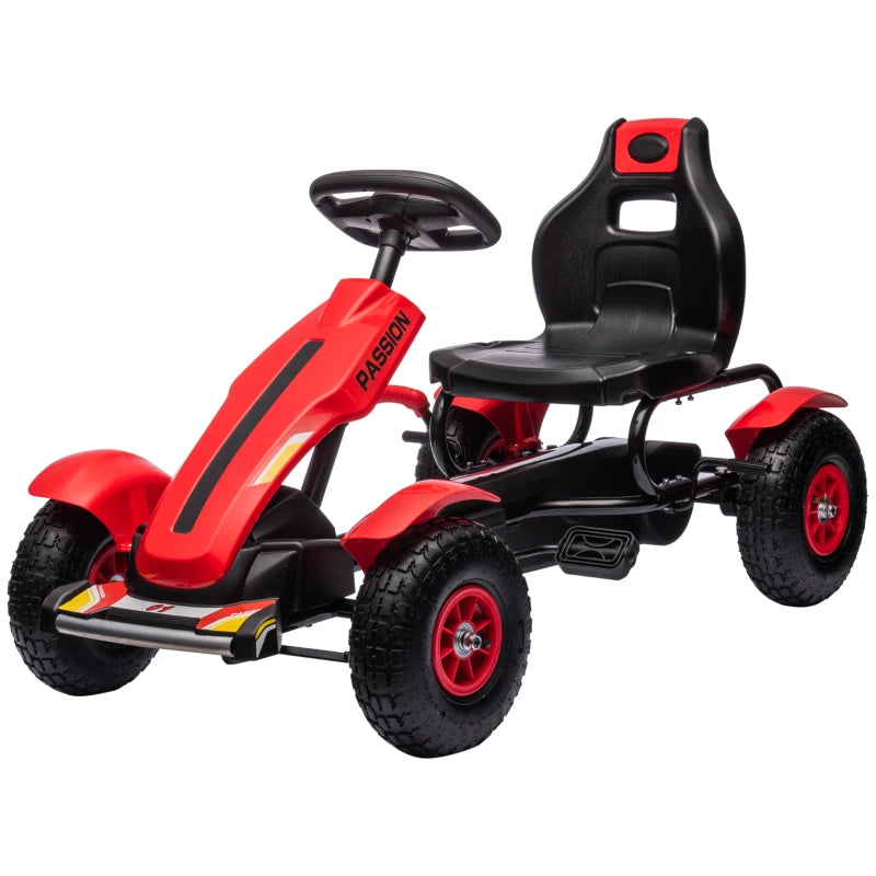 HOMCOM Children Pedal Go Kart for Ages 5-12 Years - Red