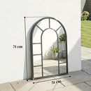 Outsunny Arched Mirror, Decorative Wall Mirrors, Black