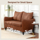 HOMCOM Two-Seater Sofa, Modern Small Sofa with Solid Wood Legs