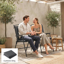 Outsunny 2Pcs Garden Chair Cushions, Waterproof Seat Pads, Dark Grey