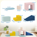 AIYAPLAY Foam Blocks for Kids, 8 Piece Indoor Building Blocks for Climbing