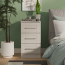 Malton Ready Assembled 3 Drawer Bedside Cabinet in Grey Ash