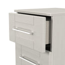 Malton Ready Assembled 3 Drawer Bedside Cabinet in Grey Ash