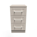Malton Ready Assembled 3 Drawer Bedside Cabinet in Kashmir Ash