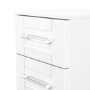 Malton Ready Assembled 3 Drawer Bedside Cabinet in White Ash