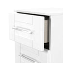 Malton Ready Assembled 3 Drawer Bedside Cabinet in White Ash