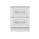 Malton Ready Assembled 2 Drawer Bedside Cabinet in Grey Ash