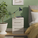 Malton Ready Assembled 2 Drawer Bedside Cabinet in Grey Ash