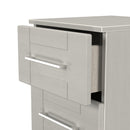 Malton Ready Assembled 2 Drawer Bedside Cabinet in Grey Ash