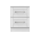 Malton Ready Assembled 2 Drawer Bedside Cabinet in Grey Ash