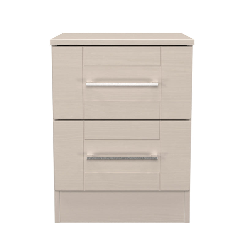 Malton Ready Assembled 2 Drawer Bedside Cabinet in Kashmir Ash