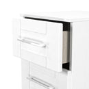 Malton Ready Assembled 2 Drawer Bedside Cabinet in White Ash