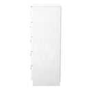 Malton Ready Assembled 5 Drawer Chest in White Ash