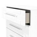Malton Ready Assembled 5 Drawer Chest in White Ash