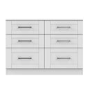 Malton Ready Assembled 6 Drawer Wide Chest in Grey Ash