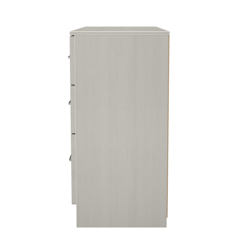 Malton Ready Assembled 6 Drawer Wide Chest in Grey Ash