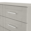 Malton Ready Assembled 6 Drawer Wide Chest in Grey Ash