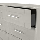 Malton Ready Assembled 6 Drawer Wide Chest in Grey Ash