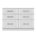 Malton Ready Assembled 6 Drawer Wide Chest in Grey Ash