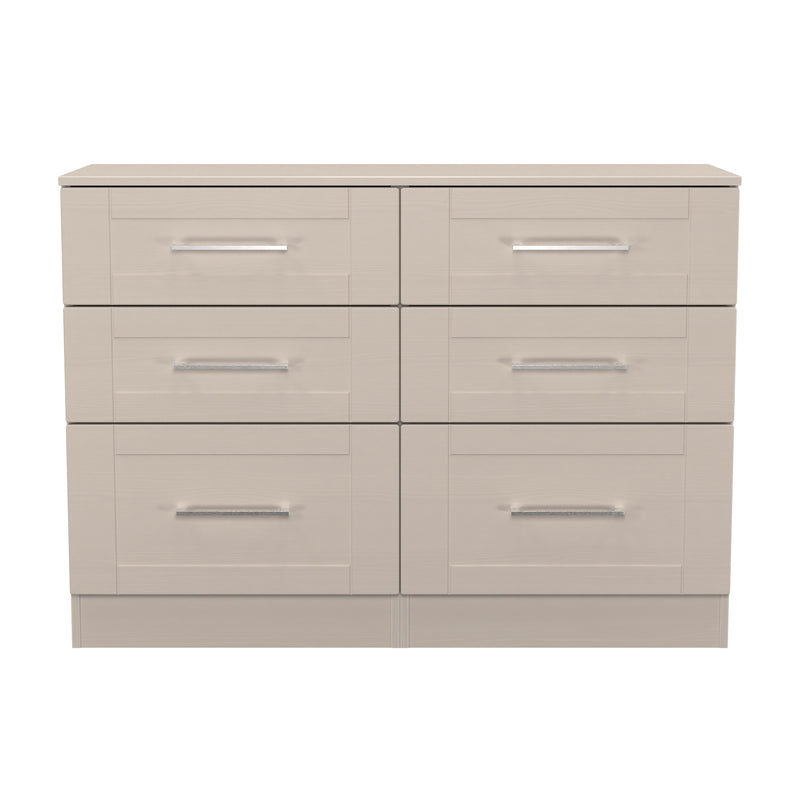 Malton Ready Assembled 6 Drawer Wide Chest in Kashmir Ash