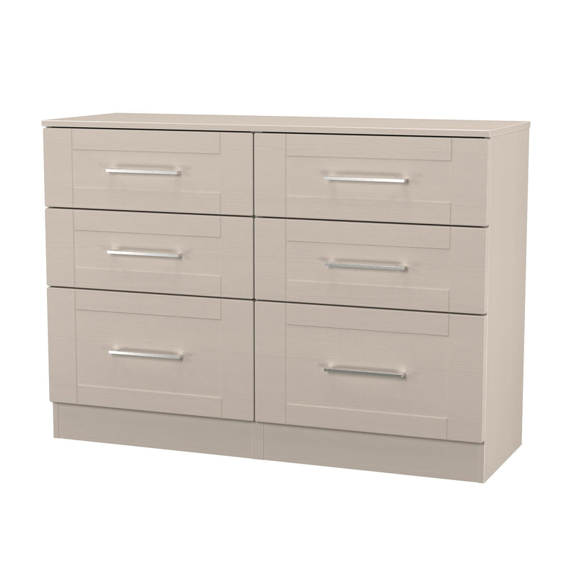 Malton Ready Assembled 6 Drawer Wide Chest in Kashmir Ash