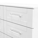 Malton Ready Assembled 6 Drawer Wide Chest in White Ash