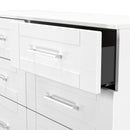 Malton Ready Assembled 6 Drawer Wide Chest in White Ash