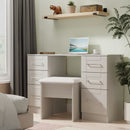 Malton Ready Assembled Double Pedestal Desk in Grey Ash