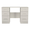 Malton Ready Assembled Double Pedestal Desk in Grey Ash
