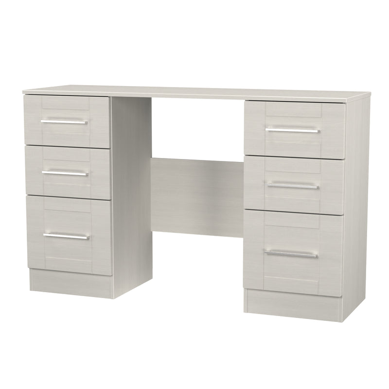 Malton Ready Assembled Double Pedestal Desk in Grey Ash