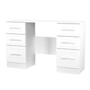 Malton Ready Assembled Double Pedestal Desk in White Ash