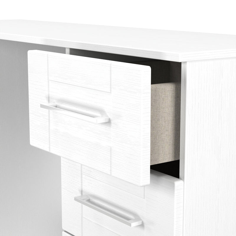 Malton Ready Assembled Double Pedestal Desk in White Ash