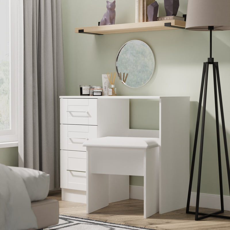 Malton Ready Assembled Vanity in White Ash