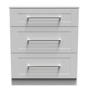 Malton Ready Assembled 3 Drawer Deep Chest in Grey Ash