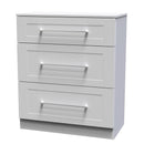 Malton Ready Assembled 3 Drawer Deep Chest in Grey Ash