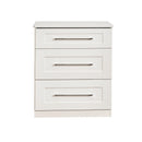 Malton Ready Assembled 3 Drawer Deep Chest in White Ash