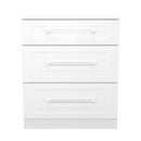 Malton Ready Assembled 3 Drawer Deep Chest in White Ash