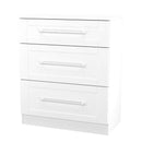 Malton Ready Assembled 3 Drawer Deep Chest in White Ash