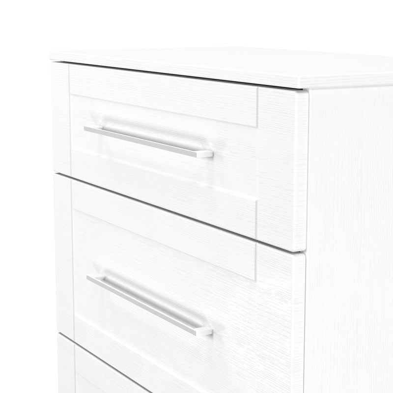 Malton Ready Assembled 3 Drawer Deep Chest in White Ash