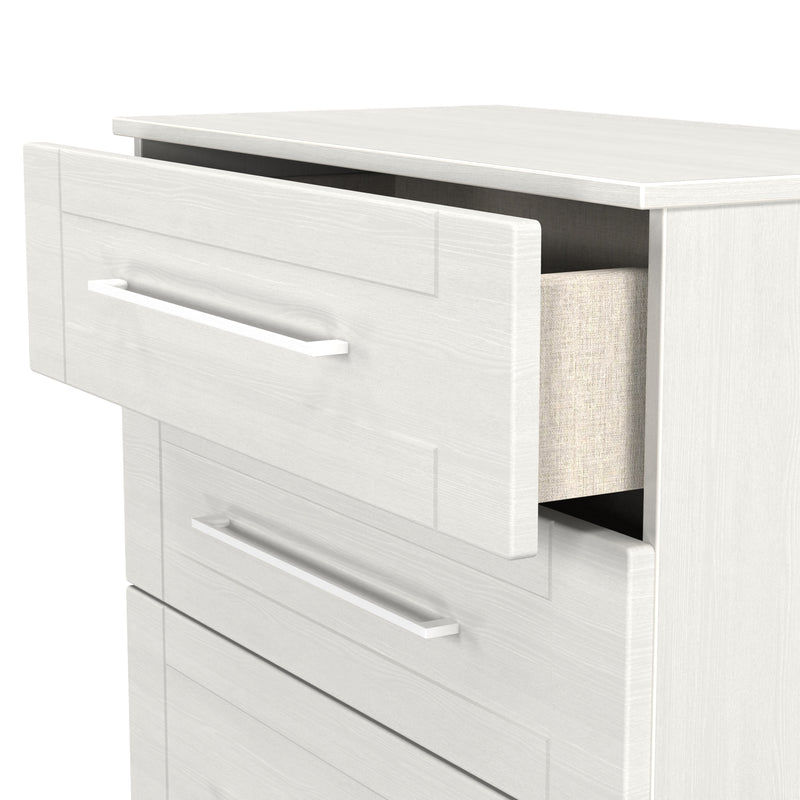 Malton Ready Assembled 4 Drawer Deep Chest in Grey Ash