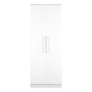 Malton Ready Assembled 2 Door Wardrobe in White Ash