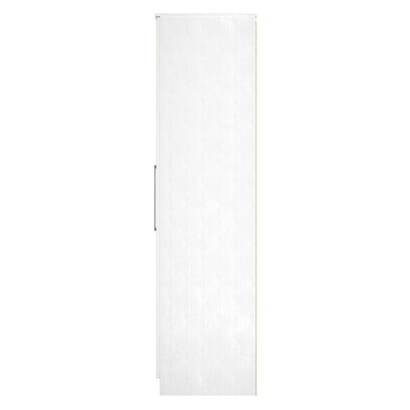 Malton Ready Assembled 2 Door Wardrobe in White Ash