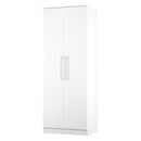Malton Ready Assembled 2 Door Wardrobe in White Ash