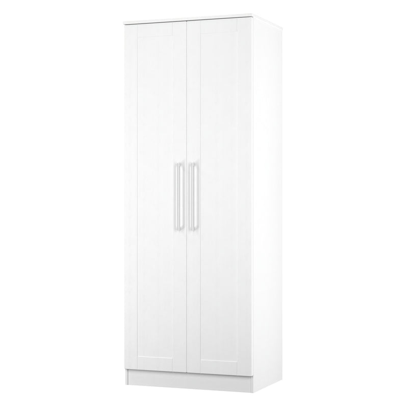Malton Ready Assembled 2 Door Wardrobe in White Ash