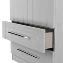 Malton Ready Assembled 2 Door 2 Drawer Wardrobe in Grey Ash