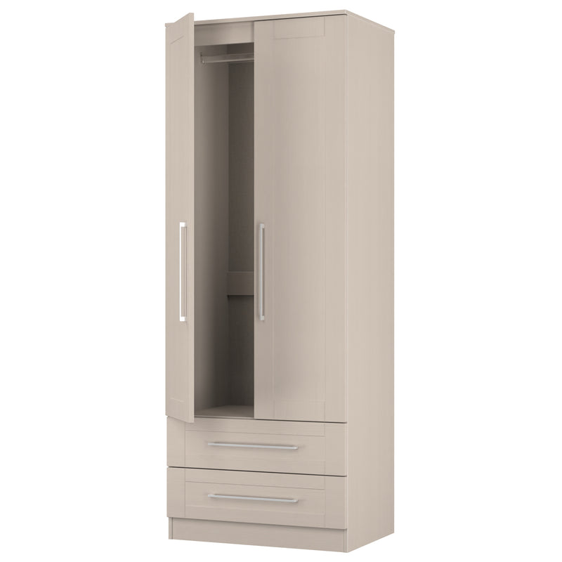 Malton Ready Assembled 2 Door 2 Drawer Wardrobe in Kashmir Ash